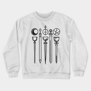 Mystic Tarot Symbols Art Crewneck Sweatshirt